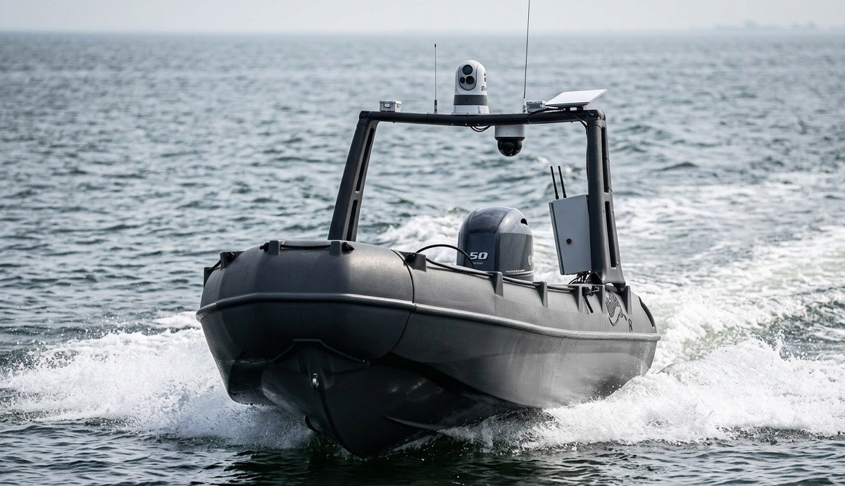 Aquadrone River Whale USV underway at speed